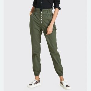 Veronica Beard High-Waisted Button-Up Pants